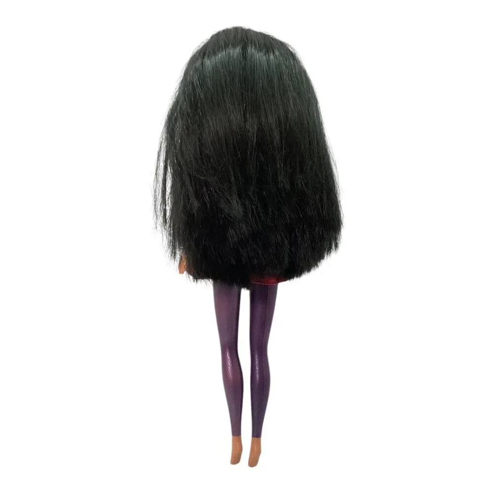 Vintage 1966 Mattel Kira Ocean Barbie Doll Long Black Hair Purple Legs Red Dress